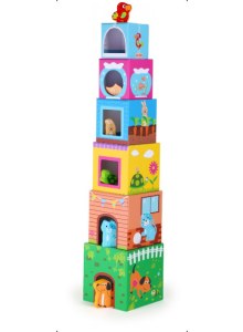 Zabawka edukacyjna dla dzieci - wieża zwierzęta Small Foot 